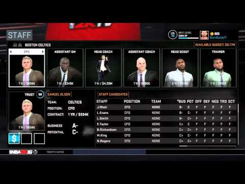 Nba2K16 MyGM Celtics ep1 tutorial