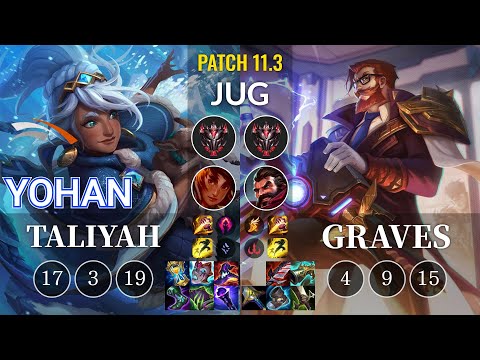 HLE yoHan Taliyah vs Graves Jungle - KR Patch 11.3