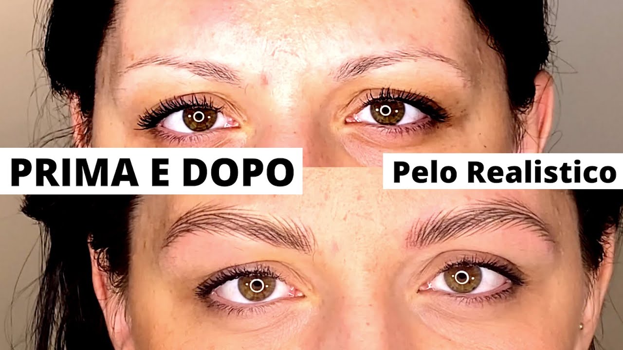 Sopracciglia pelo a pelo effetto realistico (Prima e Dopo)