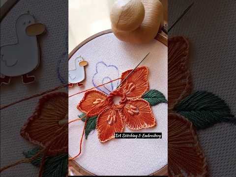 Most gorgeous unique hand embroidery #shorts #trending #stitch #art #embroidery #ytshorts