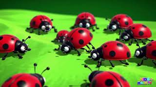 Ten Little Ladybugs on a Leaf Nursery Rhyme #nurseryrhymes