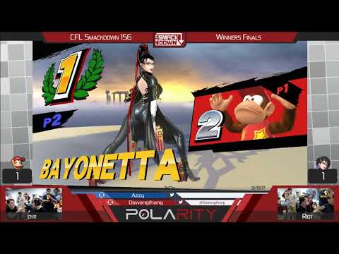 CFL Smackdown 156 WiiU - Dyr (Diddy Kong) vs Riot (Bayonetta) - Winners Finals