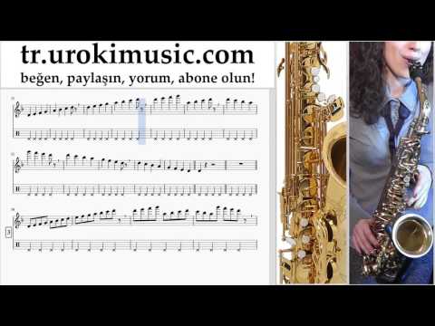 Saksafon dersleri (alto) FROZEN - Let It Go Notalar Eğitim Bölüm#1 um-723