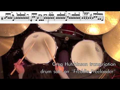 Greg Hutchinson's  drum solo transcription on "Freddie Freeloader"
