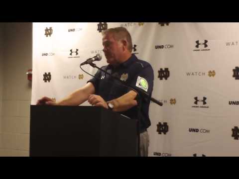 Notre Dame football coach Brian Kelly