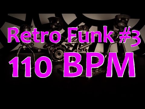 110 BPM - Retro Funk #3 - 4/4 Drum Beat - Drum Track - Funk Drum beat