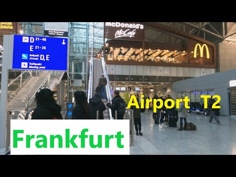 Aeroporto Frankfurt Terminal 2 (Flughafen) Check-in / Pick-up a pé e salões e terraço para visitantes