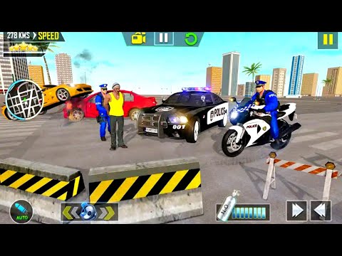 US Police Motorbike Chase Game Simulator - Police Bike and Car Driving - Android Gameplay