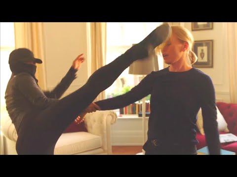 Blonde Female Agent defeated by Masked Villainess