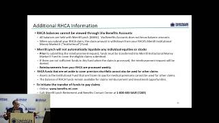 YOUR RETIREMENT HEALTH CARE ACCOUNT, HEALTHCARE RETIREMENT ACCOUNT, AND VIA BENEFITS ACCOUNTS