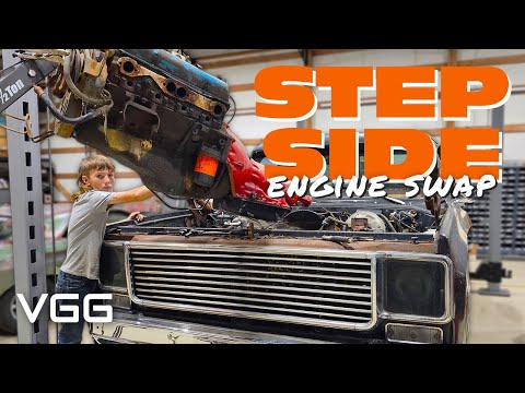 Engine Swap! Father & Son Budget Squarebody Truck Build - Part 1