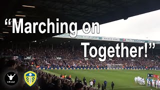 Leeds fans, loud version of Marching On Together at Elland Road
