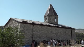 Արցախի Շոշ գյուղի եկեղեցին բարեկարգվում է, օծվել է եկեղեցու խաչը