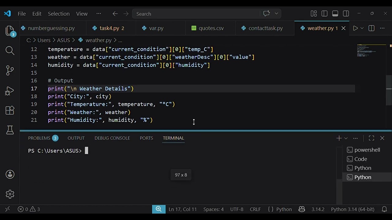 Weather App using Python | Real-Time Weather Forecast (API Project)