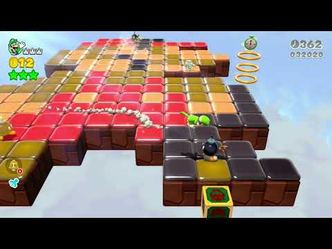 Super Mario 3D World (Switch) 5-5 100% Speedrun - Time: 55 (Former WR)