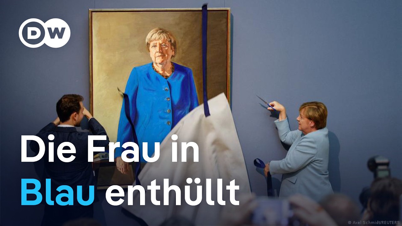 Ex-Bundeskanzlerin Merkel präsentiert ihr Porträt in Berlin