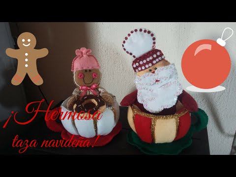 ¡Hermosa tacita navideña! | Mis creaciones navideñas.