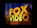 FOX Video 20th Century Fox New Line Cinema Village Roadshow Pictures 1994 3 OHTL AU DA