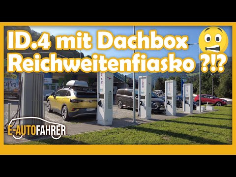 VW ID.4 Reichweitenfiasko mit Dachbox ?!? Wie hoch ist der Verbrauch auf der Fahrt über die Alpen?