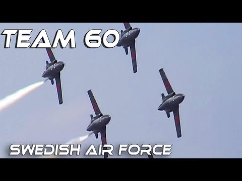 Swedish Team 60 RIAT 1996  Unique Footage  SAAB 105  SK60 !!