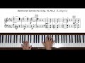 Beethoven Piano Sonata No. 6 in F Major Op. 10, No. 2  Allegretto Tutorial