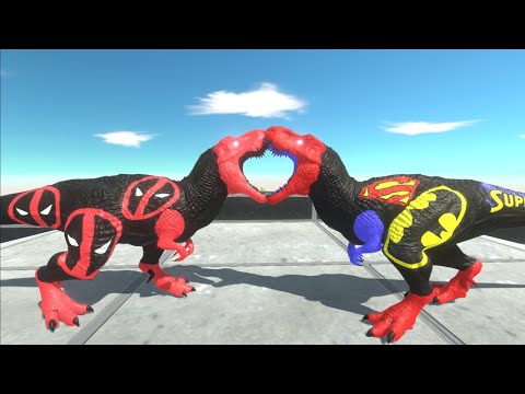 DEADPOOL T-REX ISLAND DEATH CLIMB - Animal Revolt Battle Simulator