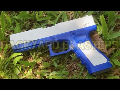 Glock 18 shell ejecting toy pistol range test