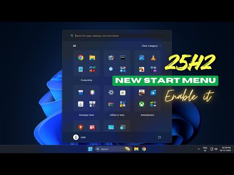 Как включить новое меню «Пуск» в Windows 11 [25H2]