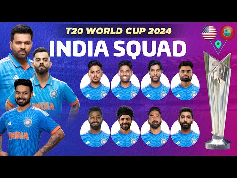 India Squad 2024 T20 World Cup | Team India 15 Members Squad For T20 World Cup 2024 | India Squad