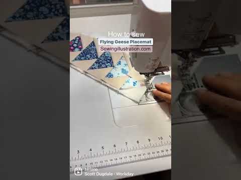 Flying Geese Placemat | Easy Quilt Block Sewing