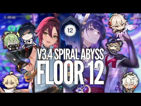 Hyperbloom Heizou & Hyper Carry Raiden Shogun + LIsa Duo - V3.4 Spiral Abyss Floor 12 Genshin Impact