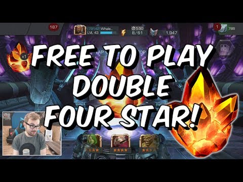 Double 4 Star Crystal Opening - Free To Play Account - Marvel Contest Of Champions