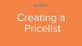 How to create your own price list and sell your photos online. | Zenfolio Classic