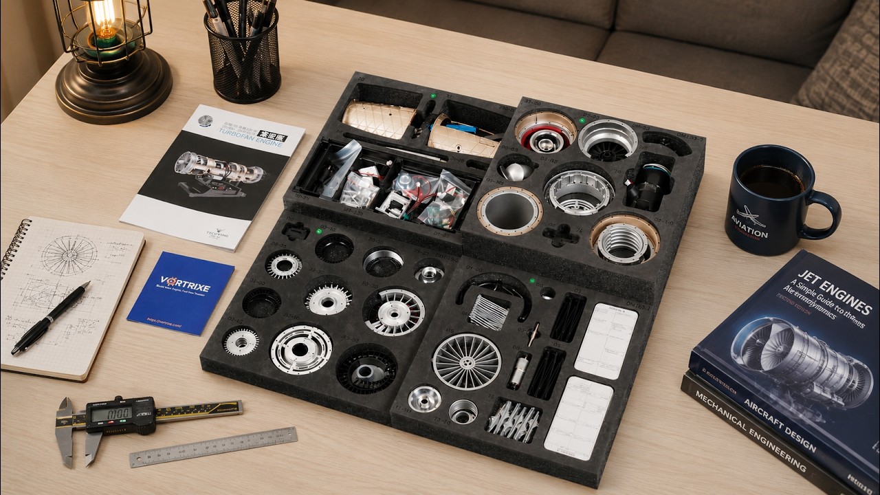 Unboxing the VORTRIXE & TECHING 600+ PCS F35 Turbofan Engine Kit