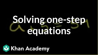 Solving One-Step Equations