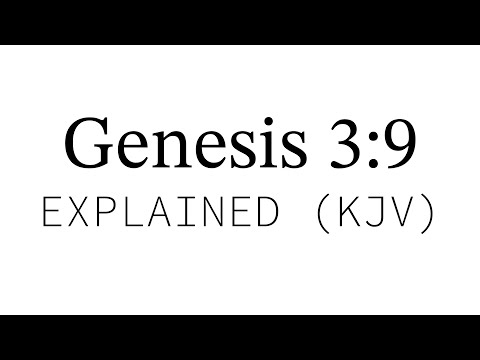 Genesis 3:9 Explained | KJV Bible