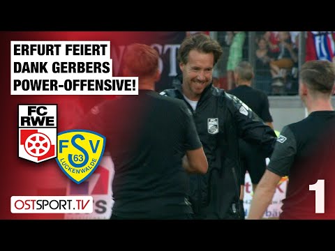 Erfurt celebrates thanks to Gerber's powerful offense: Erfurt - Luckenwalde | Regionalliga Nordost