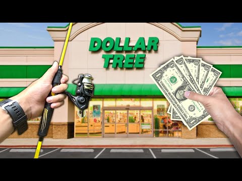 Dollar Store Fishing Challenge!! (BIG Fish Caught)