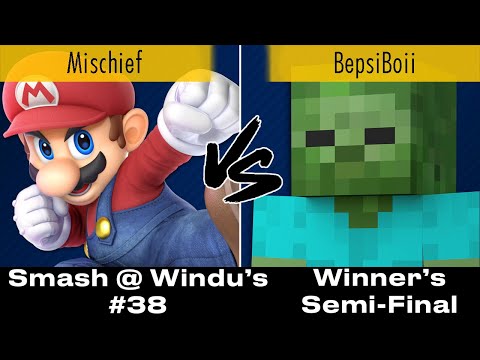 Mischief (Mario) Vs. BepsiBoii (Steve, Falco) Smash @ Windu's #38 - Winner's Semi-Finals
