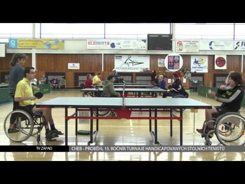 Cheb: Proběhl 15. ročníku turnaje handicapovaných stolních tenistů (TV Západ)