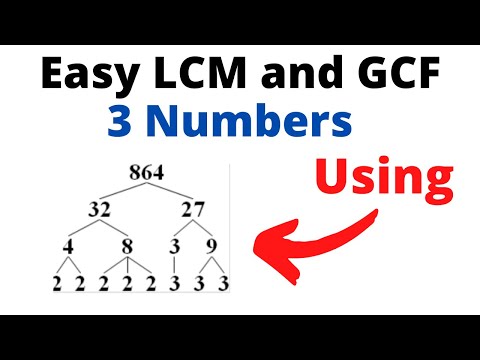 Use a factor tree to find the LCM and GCF of three numbers (Super Easy)