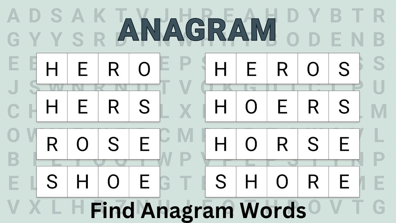 Anagram Words - Find Words | Anagram Solver