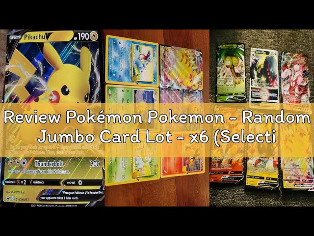 Vídeo relacionado con Pokemon - Lote de cartas jumbo aleatorias - x6 (la selección varía) V - Vmax - Vstars - V Union