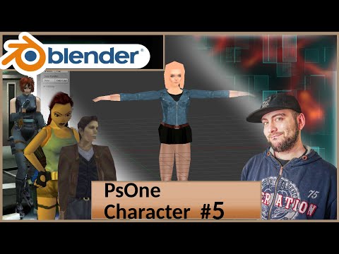 Playstation 1 Charakter in Blender "Deutsch" - Part 5 Texturieren mit GIMP