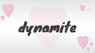 Dynamite song lyrics/ whatsApp status#