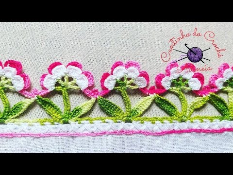 🌺 Saiba como fazer esse Diferente/ bico de crochê / flores (n83)