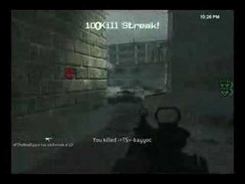 Call of Duty 4: 100 Kill Streak!!!