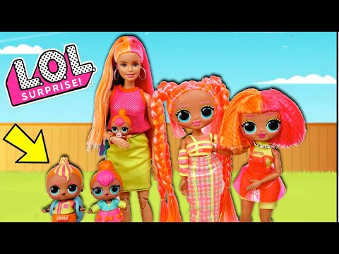 Barbie LOL Family Fun with Neonlicious -  Class Pet Babysitting Adventure