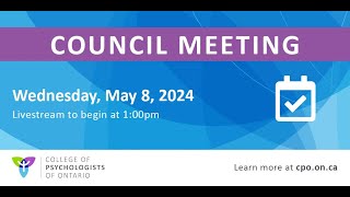 Council Meeting May 8, 2024