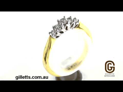 Five stone diamond engagement ring